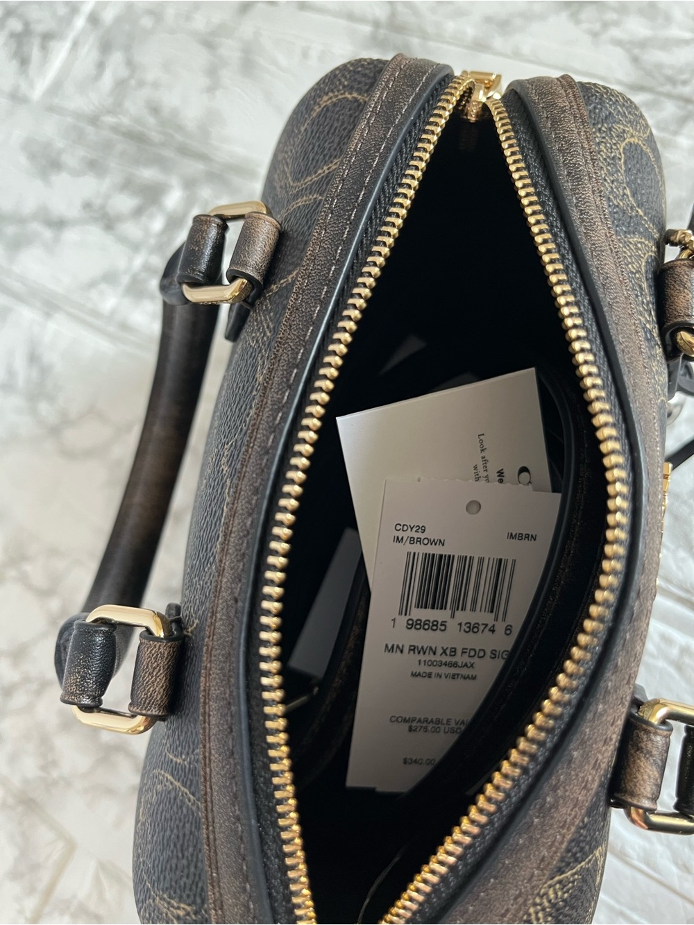 ✨ NWT Coach Mini Rowan Crossbody Bag – Loved Signature Canvas ✨ - Picture 8 of 8